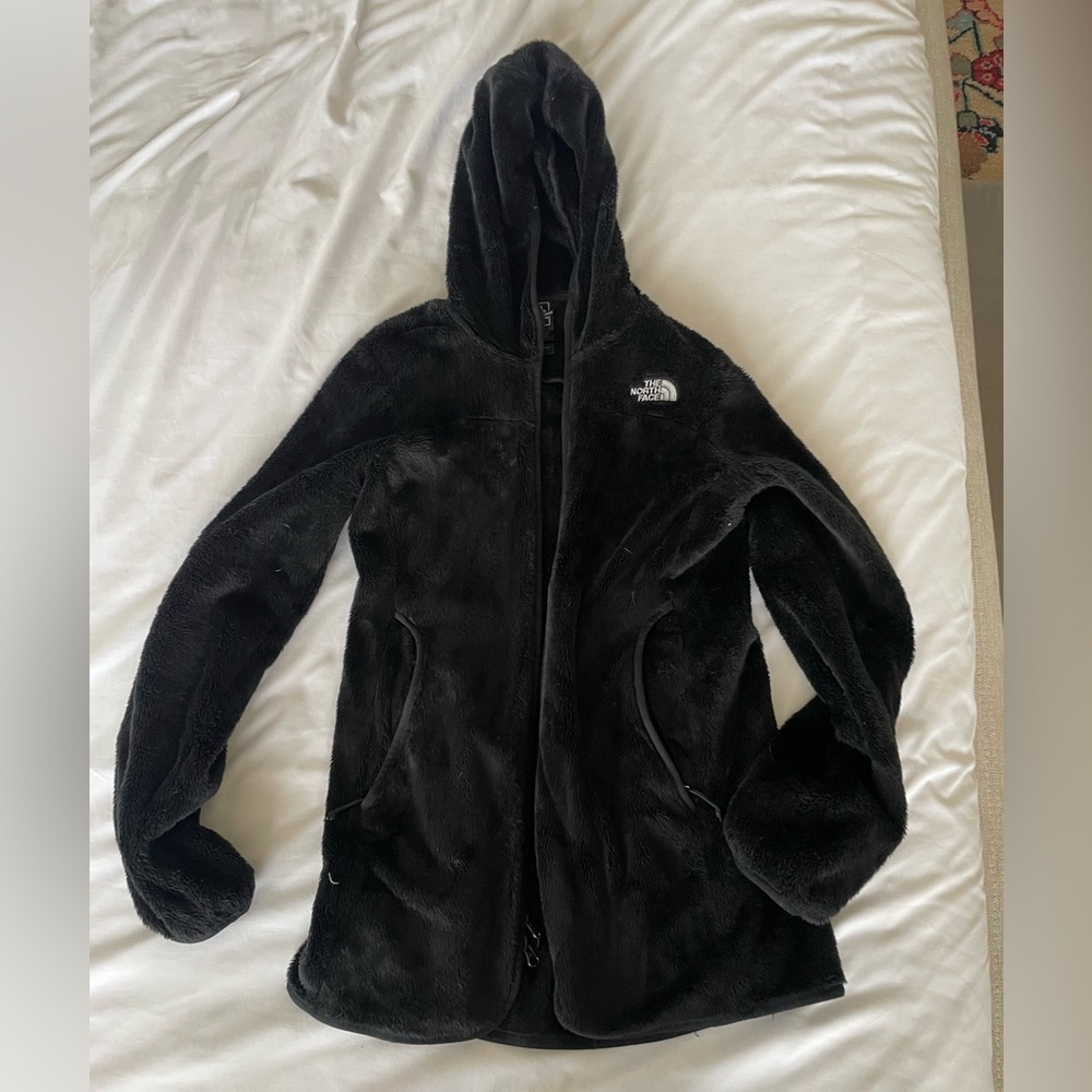 North face high pile hooded jacket